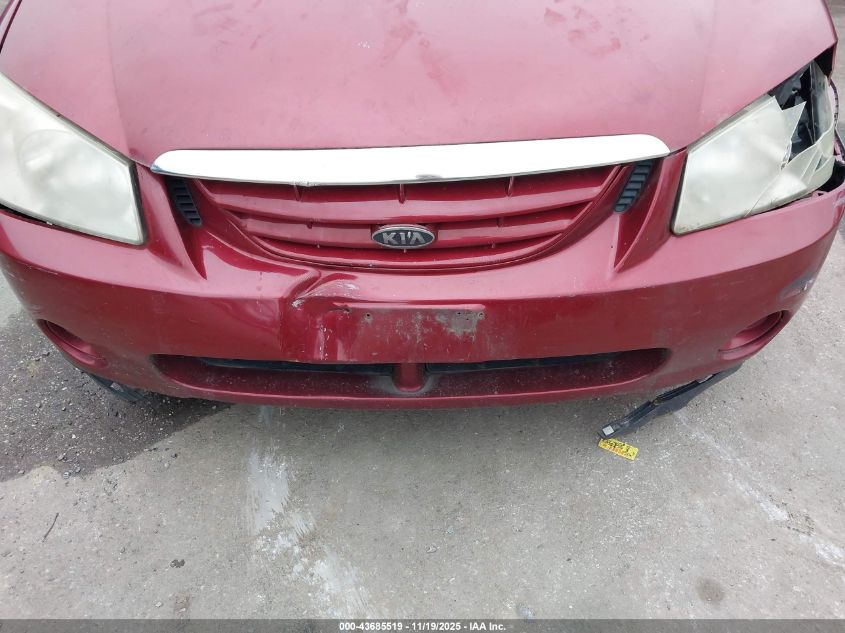 2006 Kia Spectra Ex/Lx/Sx VIN: KNAFE121265299913 Lot: 43685519