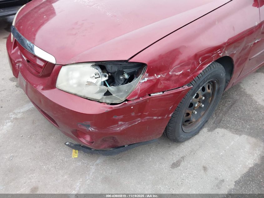 2006 Kia Spectra Ex/Lx/Sx VIN: KNAFE121265299913 Lot: 43685519