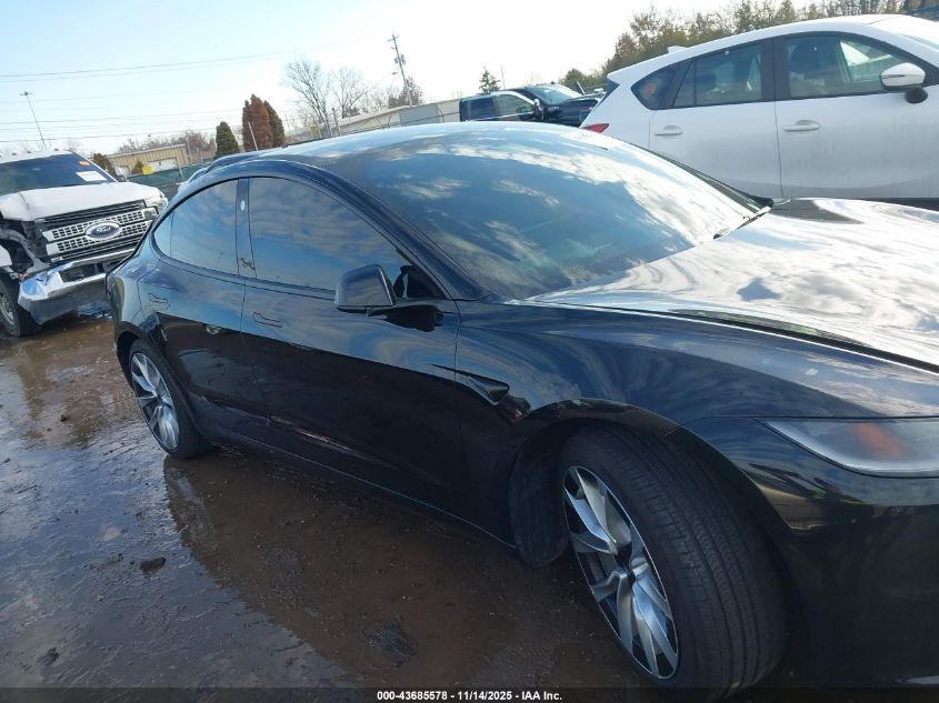 2025 Tesla Model 3 Long Range All-Wheel Drive VIN: 5YJ3E1EB8SF910076 Lot: 43685578