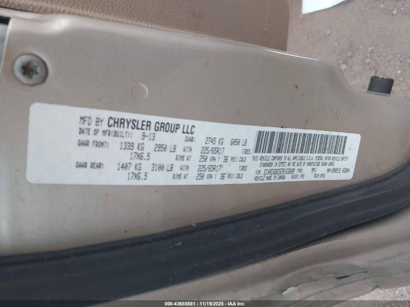 2014 Dodge Grand Caravan Se VIN: 2C4RDGBG5ER163609 Lot: 43685581