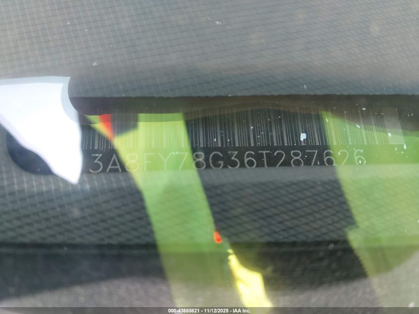 2006 Chrysler Pt Cruiser Gt VIN: 3A8FY78G36T287626 Lot: 43685821