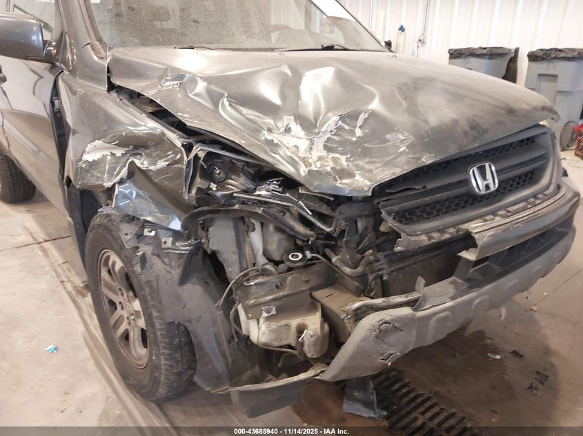 2005 Honda Pilot Ex-L VIN: 5FNYF185X5B066314 Lot: 43685940