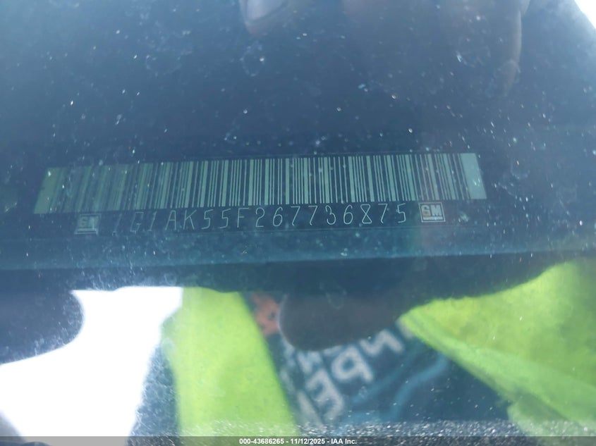 2006 Chevrolet Cobalt Ls VIN: 1G1AK55F267736875 Lot: 43686265