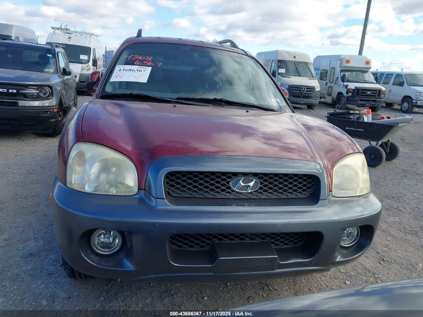 2003 Hyundai Santa Fe Gls/Lx VIN: KM8SC73D13U411469 Lot: 43686367