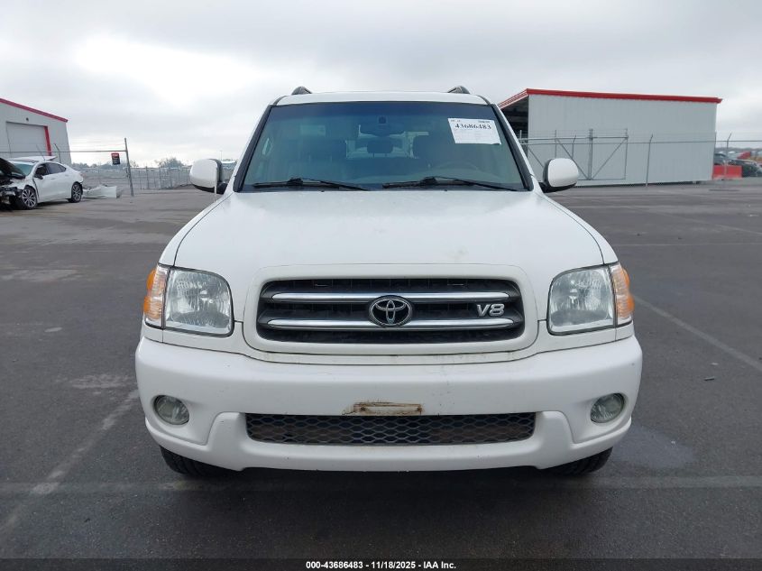 2002 Toyota Sequoia Limited VIN: 5TDBT48A92S105625 Lot: 43686483