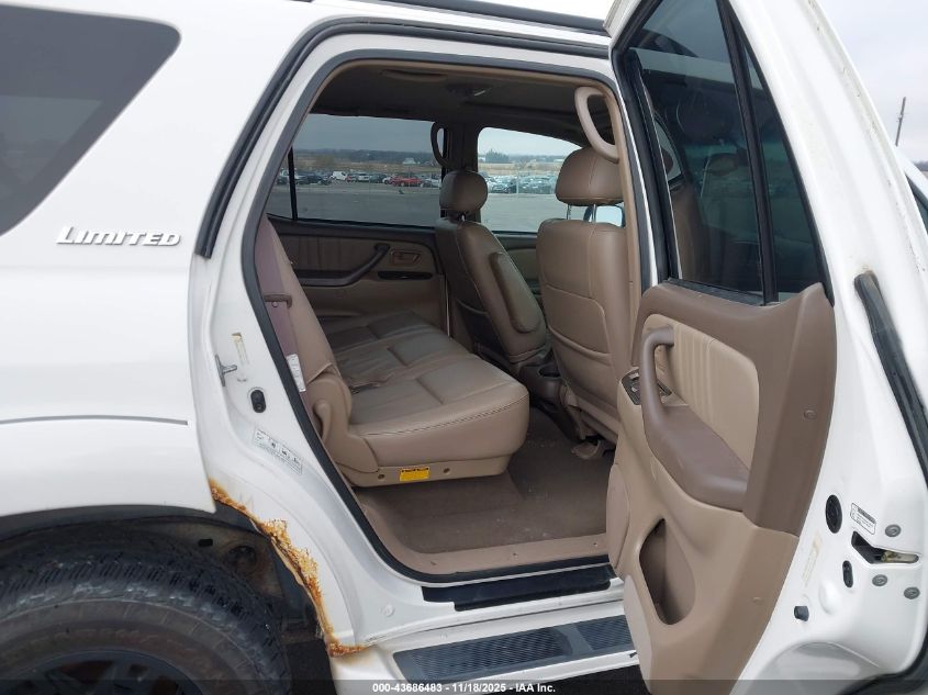 2002 Toyota Sequoia Limited VIN: 5TDBT48A92S105625 Lot: 43686483