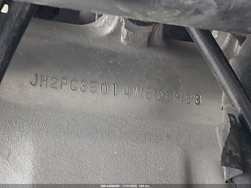 2004 Honda Cbr600 F4 VIN: JH2PC35014M501923 Lot: 43686490