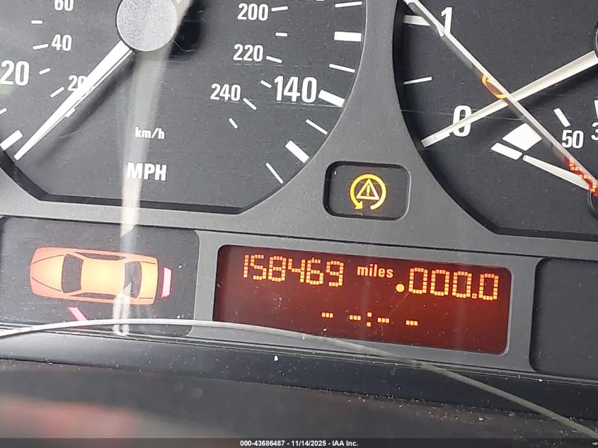 2002 BMW 325I VIN: WBAEV33452KL56603 Lot: 43686487