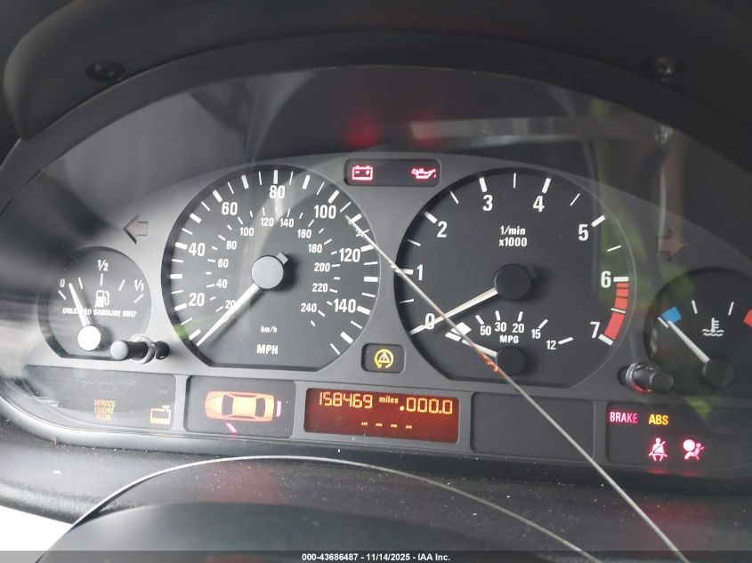 2002 BMW 325I VIN: WBAEV33452KL56603 Lot: 43686487