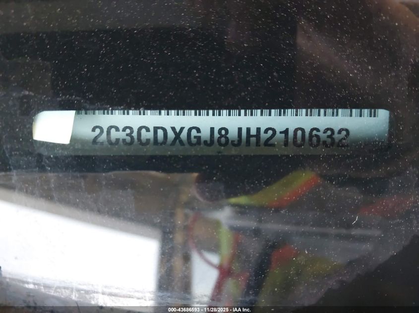 2018 Dodge Charger R/T Scat Pack Rwd VIN: 2C3CDXGJ8JH210632 Lot: 43686593