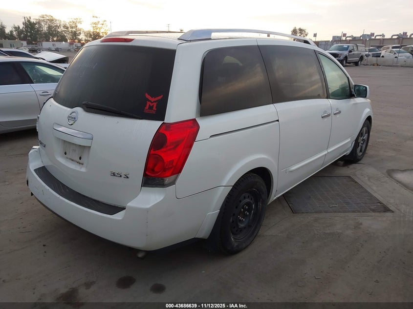 5N1BV28U99N105497 2009 NISSAN QUEST photo no. 4