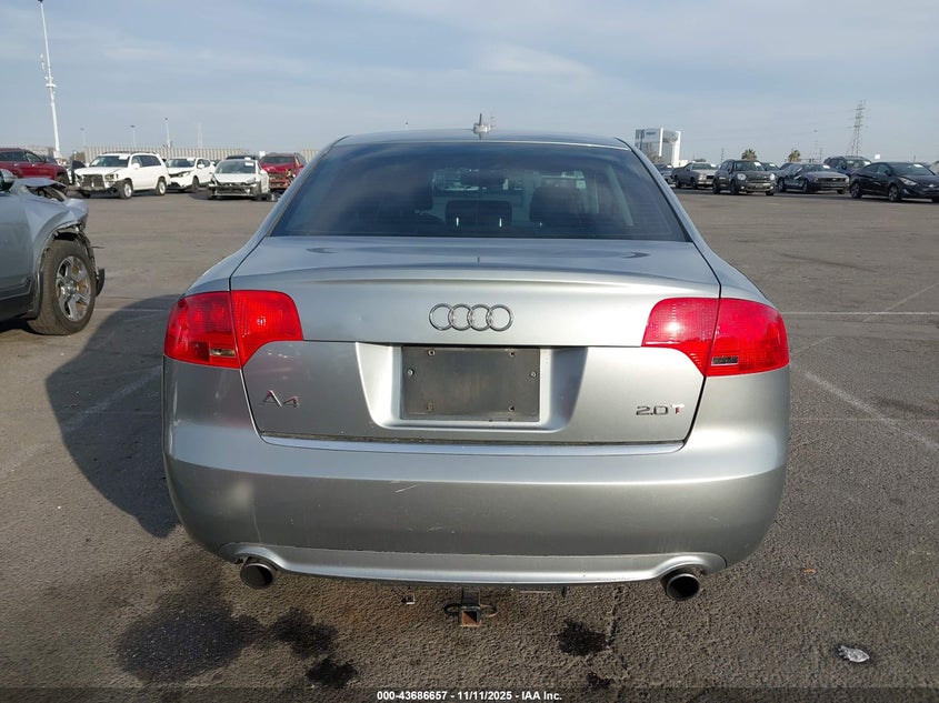 2006 Audi A4 2.0T VIN: WAUBF78E76A214290 Lot: 43686657