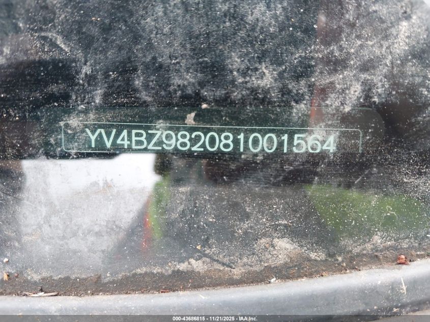 2008 Volvo Xc70 3.2 VIN: YV4BZ982081001564 Lot: 43686815
