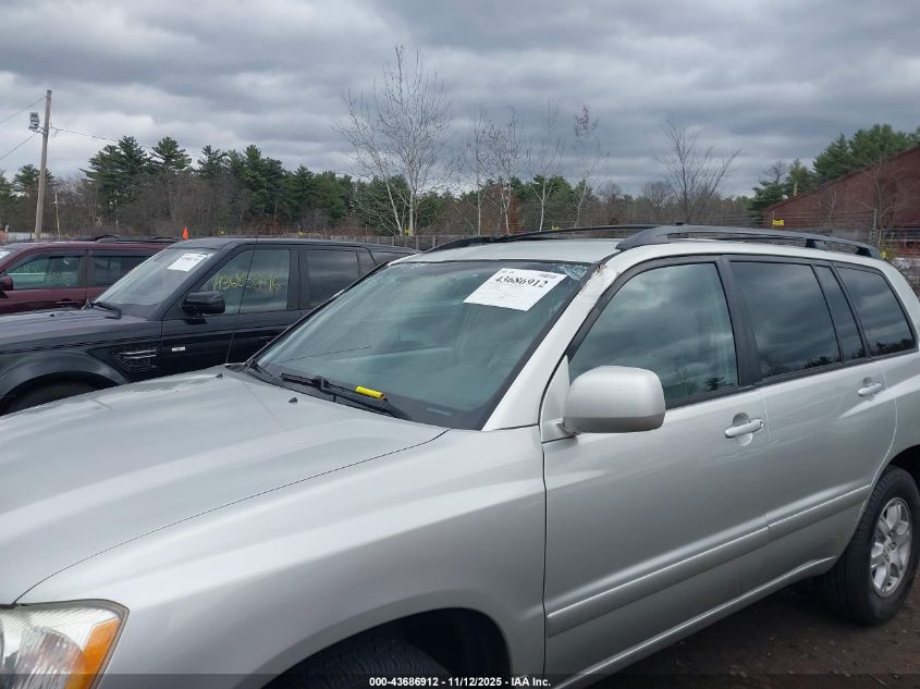 2003 Toyota Highlander V6 VIN: JTEGF21A930095349 Lot: 43686912