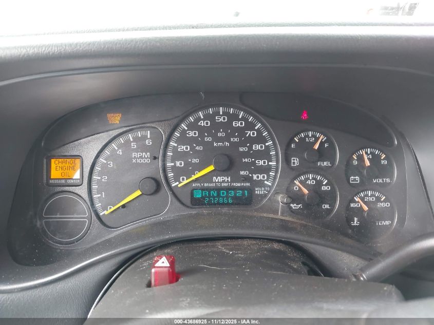 2002 Chevrolet Suburban 1500 Ls VIN: 3GNFK16Z52G273666 Lot: 43686925