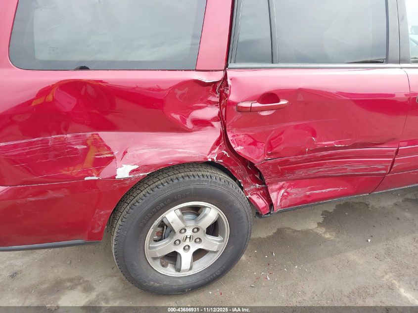 2006 Honda Pilot Ex-L VIN: 5FNYF286X6B033863 Lot: 43686931