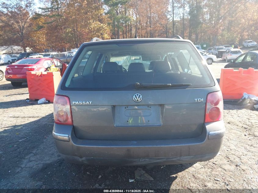 2005 Volkswagen Passat Gls Tdi VIN: WVWCE63B05E133401 Lot: 43686944