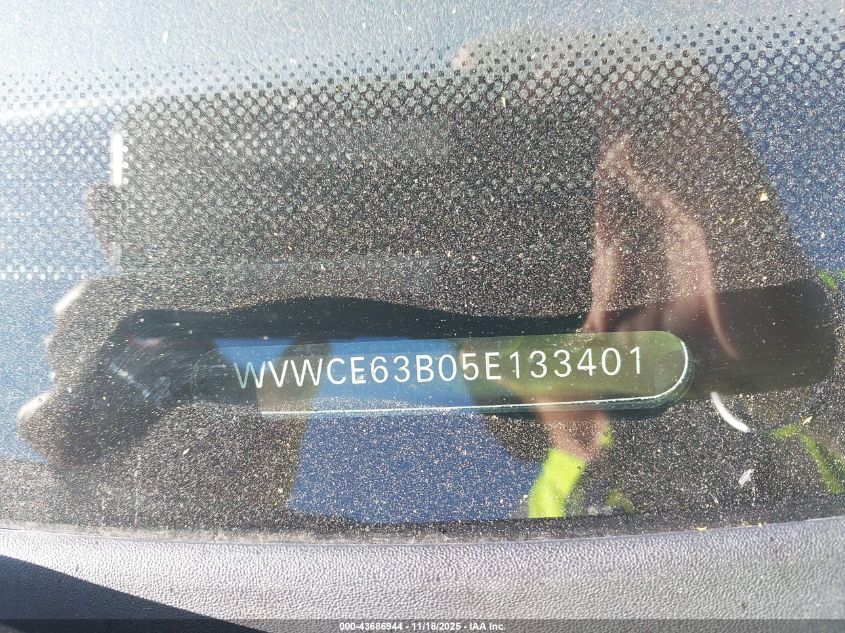 2005 Volkswagen Passat Gls Tdi VIN: WVWCE63B05E133401 Lot: 43686944