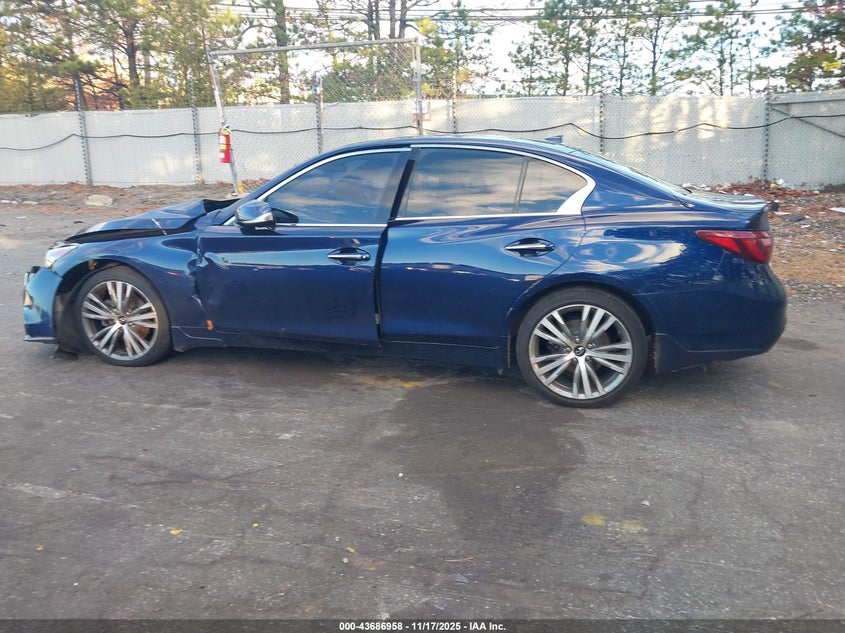 2021 Infiniti Q50 Sensory Awd VIN: JN1EV7CR8MM751780 Lot: 43686958