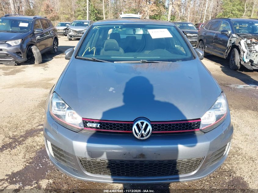 2013 Volkswagen Gti VIN: WVWED7AJ3DW095389 Lot: 43687045