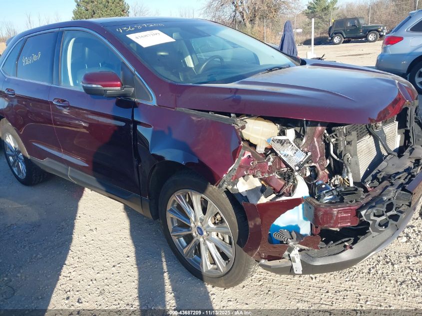 2018 Ford Edge Titanium VIN: 2FMPK4K81JBC62883 Lot: 43687209