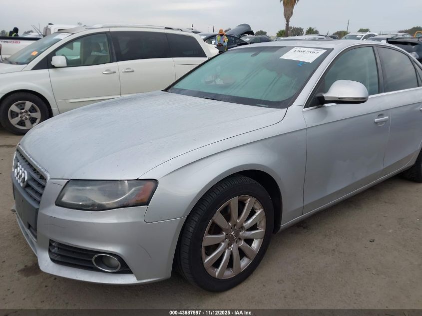 2009 Audi A4 2.0T Premium VIN: WAUSF78K89N019835 Lot: 43687597