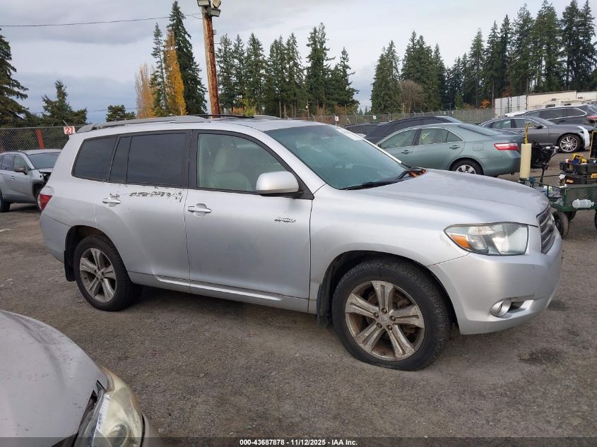 2009 Toyota Highlander Sport VIN: JTEES43A692134990 Lot: 43687878