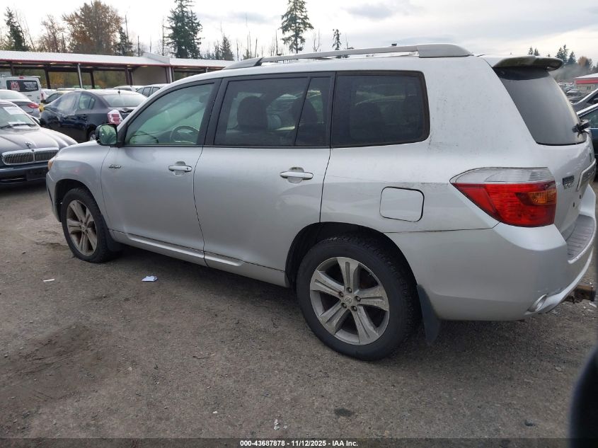 2009 Toyota Highlander Sport VIN: JTEES43A692134990 Lot: 43687878