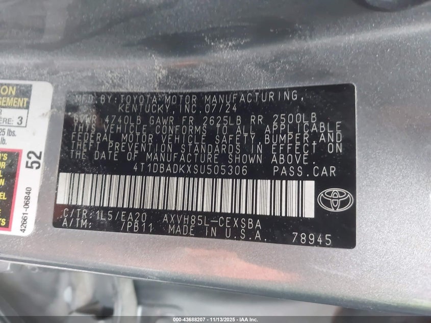 4T1DBADKXSU505306 2025 TOYOTA CAMRY photo no. 9