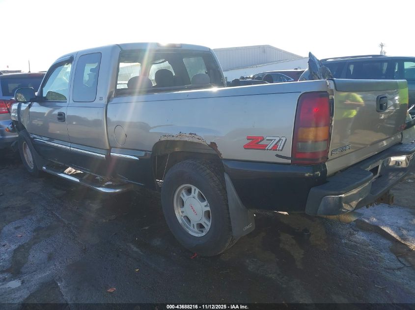 1999 GMC Sierra 1500 Sle VIN: 2GTEK19T0X1542877 Lot: 43688216