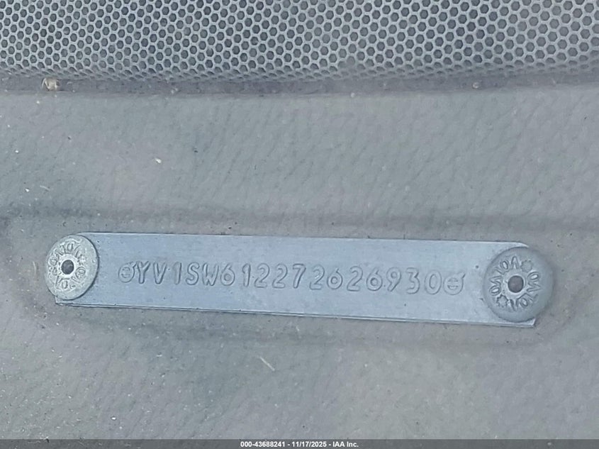 2007 Volvo V70 2.4 VIN: YV1SW612272626930 Lot: 43688241