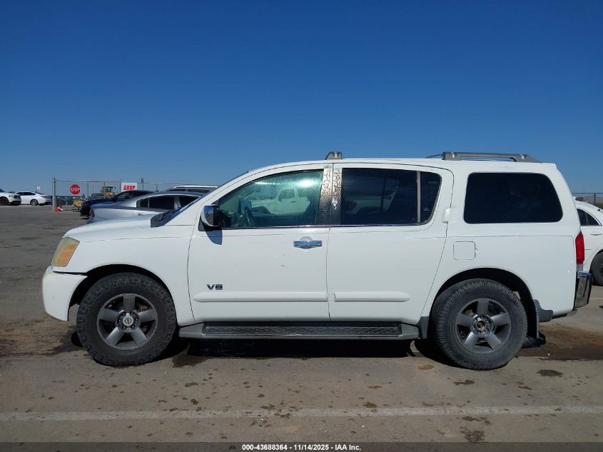 2005 Nissan Armada Se VIN: 5N1AA08A65N708676 Lot: 43688364