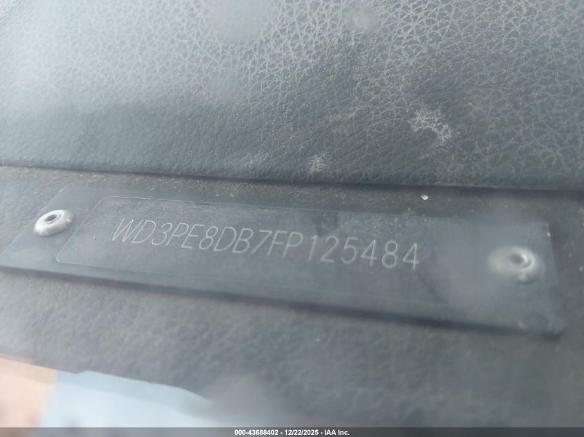 2015 Mercedes-Benz Sprinter 2500 High Roof VIN: WD3PE8DB7FP125484 Lot: 43688402