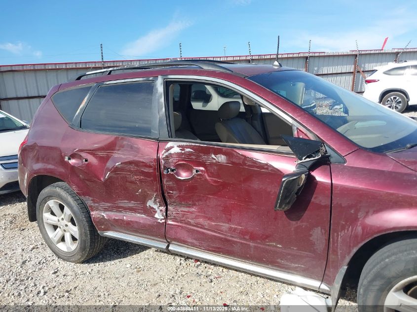 2007 Nissan Murano Sl VIN: JN8AZ08T87W510844 Lot: 43688411