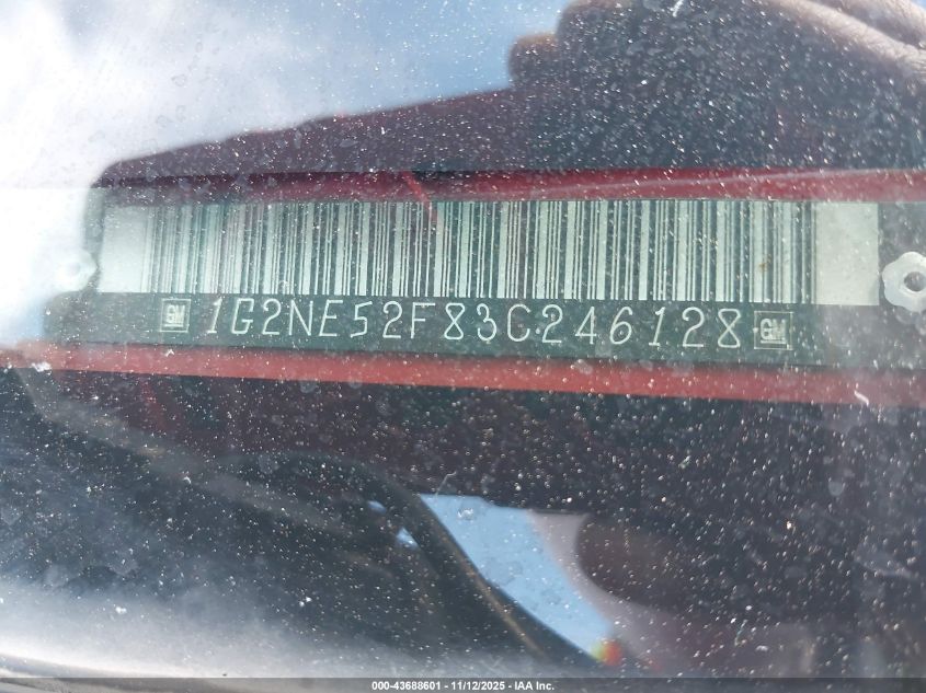 2003 Pontiac Grand Am Se VIN: 1G2NE52F83C246128 Lot: 43688601