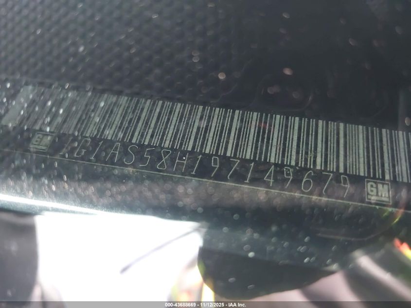 2009 Chevrolet Cobalt Ls VIN: 1G1AS58H197149679 Lot: 43688669