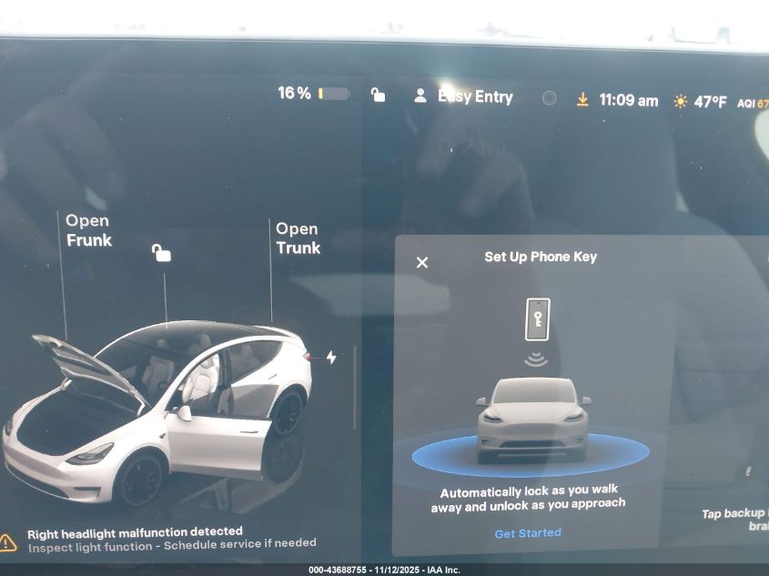 2024 Tesla Model Y Performance Dual Motor All-Wheel Drive VIN: 7SAYGDEF5RA267491 Lot: 43688755