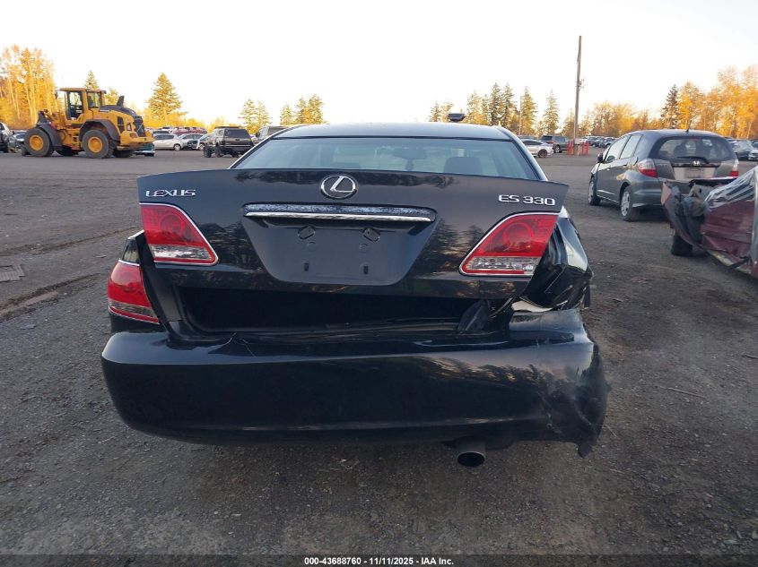 2006 Lexus Es 330 VIN: JTHBA30G965156911 Lot: 43688760