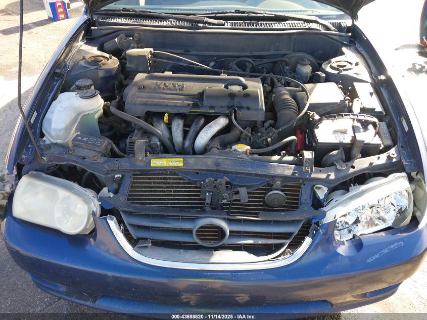 2002 Toyota Corolla Le VIN: 2T1BR12E62C521150 Lot: 43688820