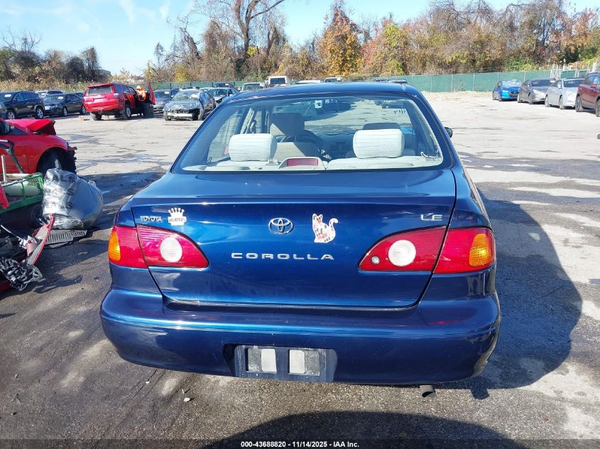 2002 Toyota Corolla Le VIN: 2T1BR12E62C521150 Lot: 43688820