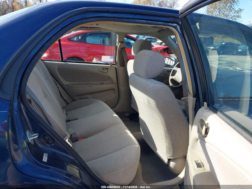 2002 Toyota Corolla Le VIN: 2T1BR12E62C521150 Lot: 43688820