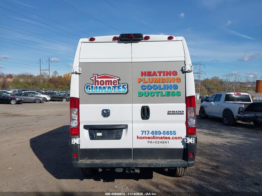 2024 Ram Promaster 2500 Tradesman High Roof 136 Wb W/Pass Seat VIN: 3C6LRVCG7RE101671 Lot: 43688872