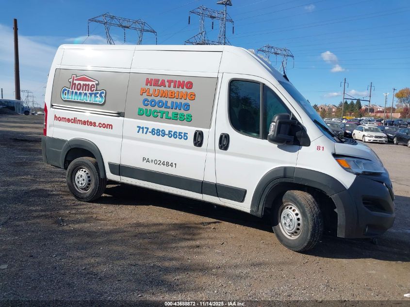 RAM PROMASTER 2500 TRADESMAN HIGH ROOF 136 WB W/PASS SEAT