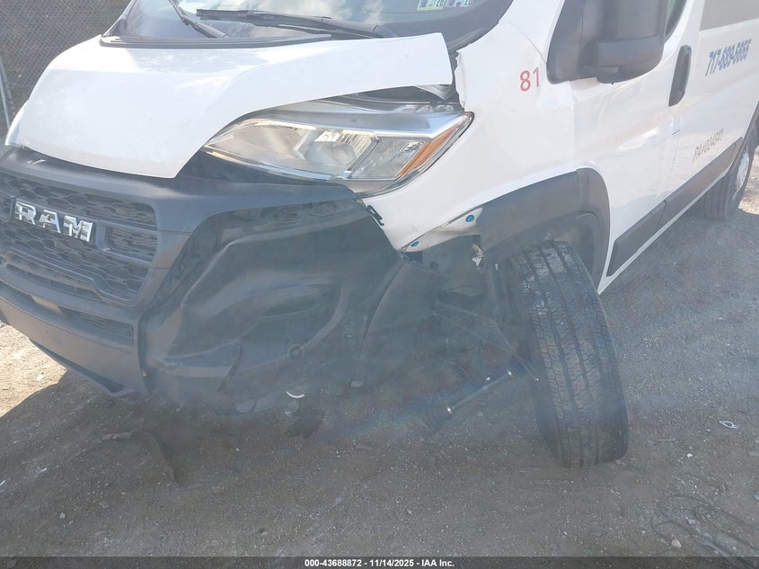 2024 Ram Promaster 2500 Tradesman High Roof 136 Wb W/Pass Seat VIN: 3C6LRVCG7RE101671 Lot: 43688872