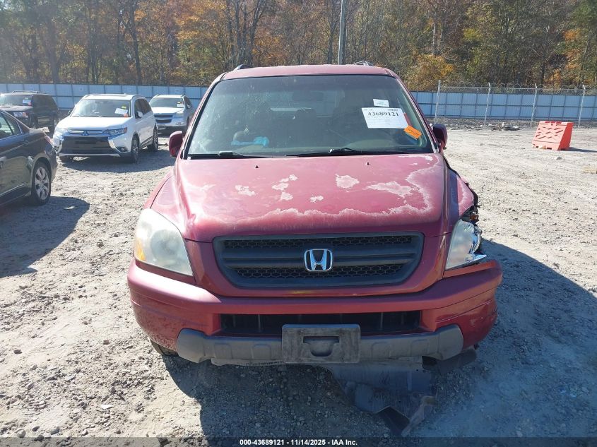 2004 Honda Pilot Ex-L VIN: 5FNYF18654B007419 Lot: 43689121