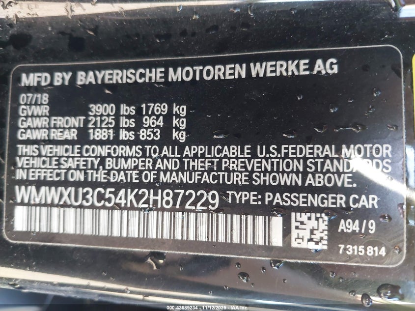 2019 MINI HARDTOP COOPER S - WMWXU3C54K2H87229