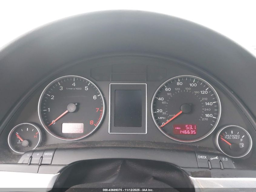 2008 Audi A4 2.0T VIN: WAUKF78E58A019419 Lot: 43689375