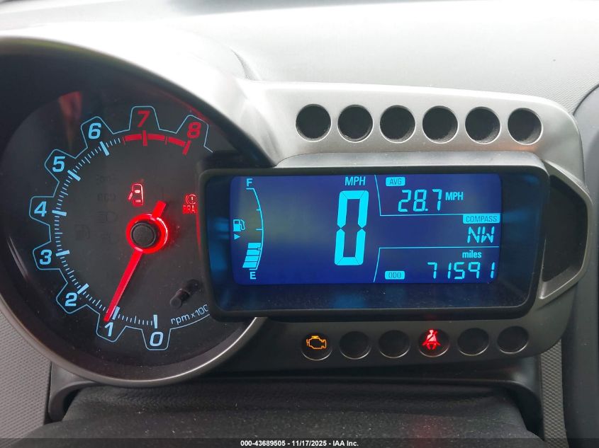 2012 Chevrolet Sonic 1Ls VIN: 1G1JB5SH0C4202583 Lot: 43689505