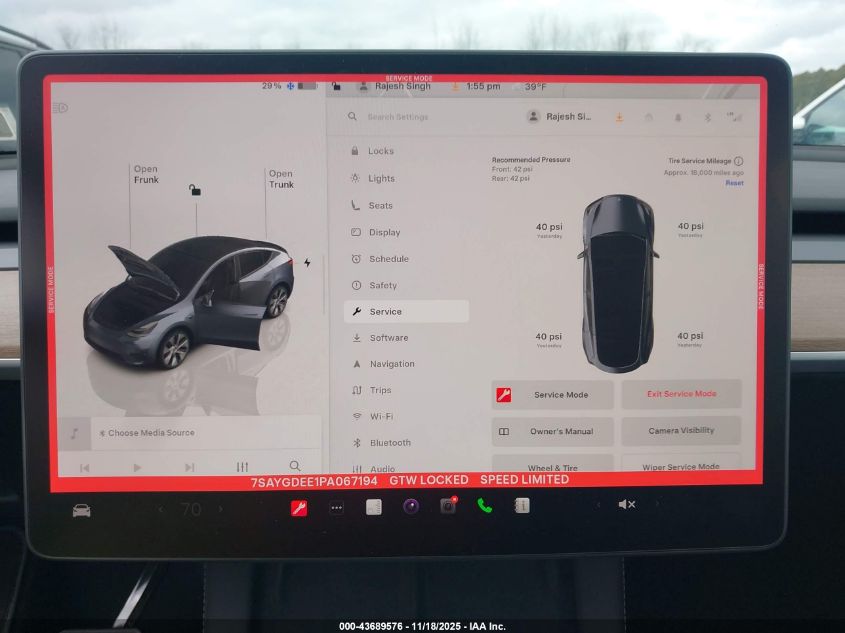 2023 Tesla Model Y Awd/Long Range Dual Motor All-Wheel Drive VIN: 7SAYGDEE1PA067194 Lot: 43689576