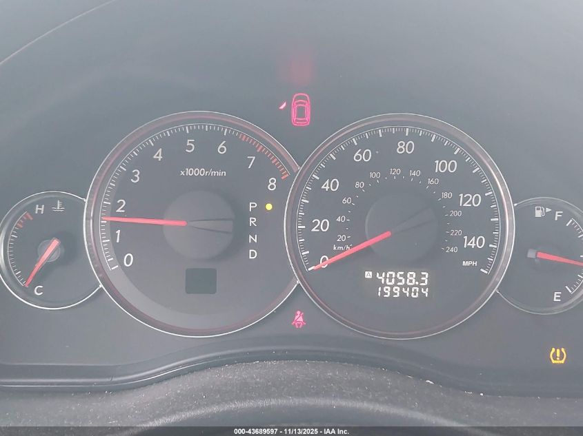 2009 Subaru Outback 2.5I Limited VIN: 4S4BP66C697339757 Lot: 43689597